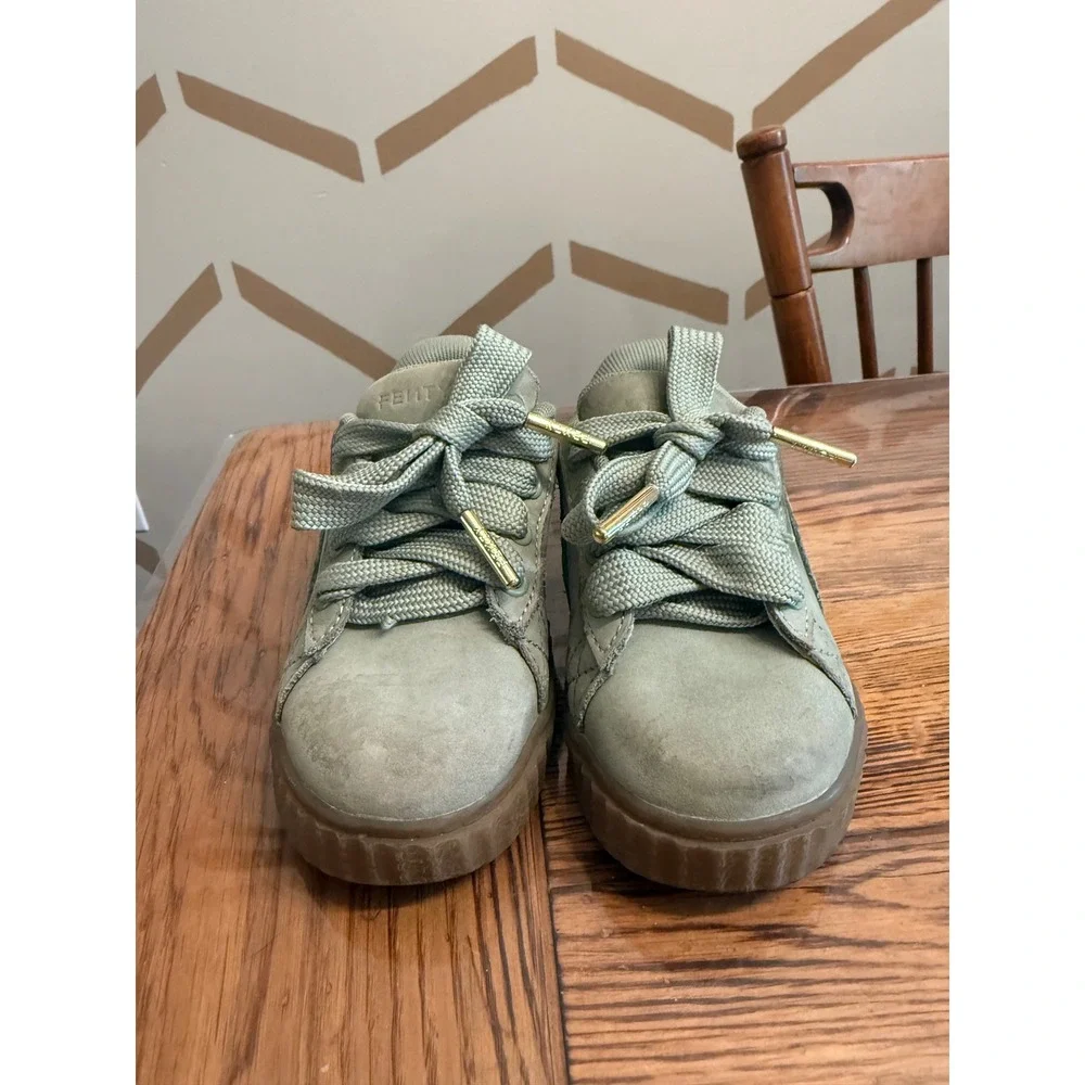 Puma Fenty Creeper Sneakers Kids 9C Green Suede Rihanna 399868-02